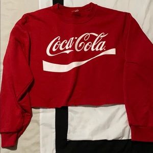 Coca-Cola sweatshirt crop top